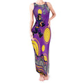 Melbourne Storm Tank Maxi Dress Aboriginal Dot Pattern - Rugby Mascot Heritage Pride