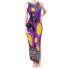 Melbourne Storm Tank Maxi Dress Aboriginal Dot Pattern - Rugby Mascot Heritage Pride