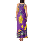 Melbourne Storm Tank Maxi Dress Aboriginal Dot Pattern - Rugby Mascot Heritage Pride