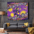 Melbourne Storm Tapestry Aboriginal Dot Pattern - Rugby Mascot Heritage Pride