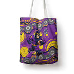 Melbourne Storm Tote Bag Aboriginal Dot Pattern - Rugby Mascot Heritage Pride