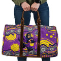 Melbourne Storm Travel Bag Aboriginal Dot Pattern - Rugby Mascot Heritage Pride