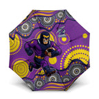 Melbourne Storm Umbrella Aboriginal Dot Pattern - Rugby Mascot Heritage Pride