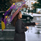 Melbourne Storm Umbrella Aboriginal Dot Pattern - Rugby Mascot Heritage Pride