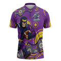 Melbourne Storm Zipper Polo Shirt Aboriginal Dot Pattern - Rugby Mascot Heritage Pride