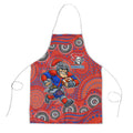 Newcastle Knights Apron Aboriginal Dot Pattern - Rugby Mascot Heritage Pride