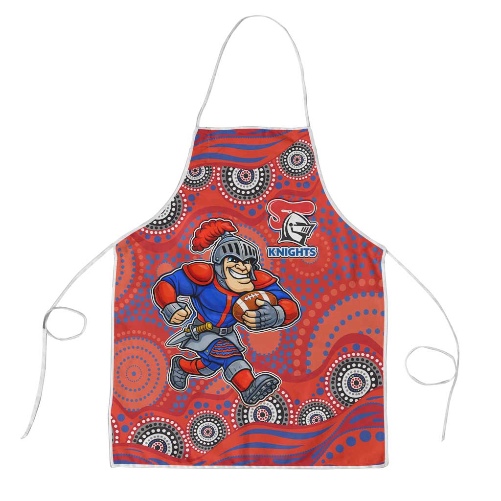 Newcastle Knights Apron Aboriginal Dot Pattern - Rugby Mascot Heritage Pride