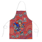 Newcastle Knights Apron Aboriginal Dot Pattern - Rugby Mascot Heritage Pride