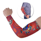 Newcastle Knights Arm Sleeves Aboriginal Dot Pattern - Rugby Mascot Heritage Pride