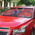 Newcastle Knights Auto Sun Shade Aboriginal Dot Pattern - Rugby Mascot Heritage Pride