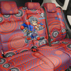 Newcastle Knights Back Car Seat Cover Aboriginal Dot Pattern - Rugby Mascot Heritage Pride