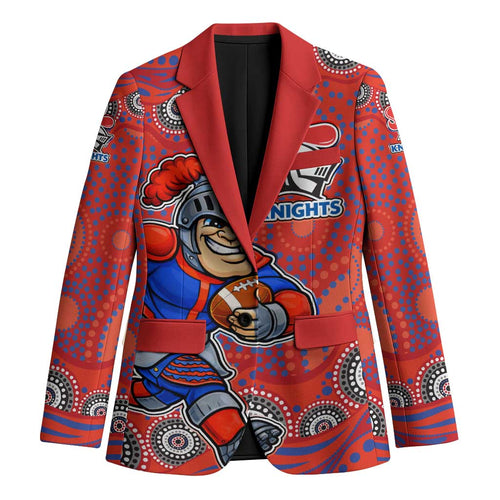 Newcastle Knights Blazer Aboriginal Dot Pattern - Rugby Mascot Heritage Pride