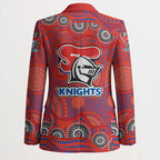Newcastle Knights Blazer Aboriginal Dot Pattern - Rugby Mascot Heritage Pride