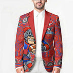 Newcastle Knights Blazer Aboriginal Dot Pattern - Rugby Mascot Heritage Pride