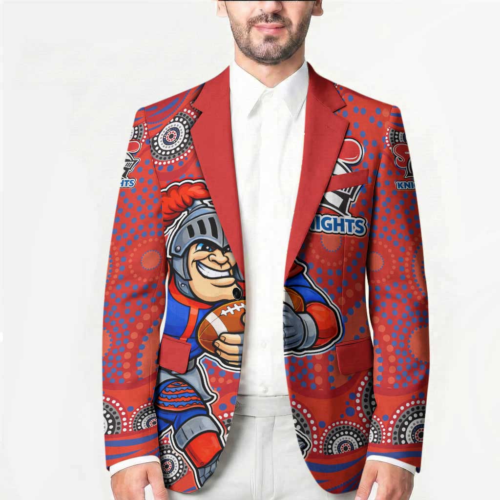 Newcastle Knights Blazer Aboriginal Dot Pattern - Rugby Mascot Heritage Pride