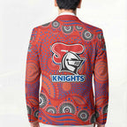 Newcastle Knights Blazer Aboriginal Dot Pattern - Rugby Mascot Heritage Pride