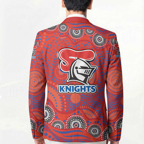 Newcastle Knights Blazer Aboriginal Dot Pattern - Rugby Mascot Heritage Pride