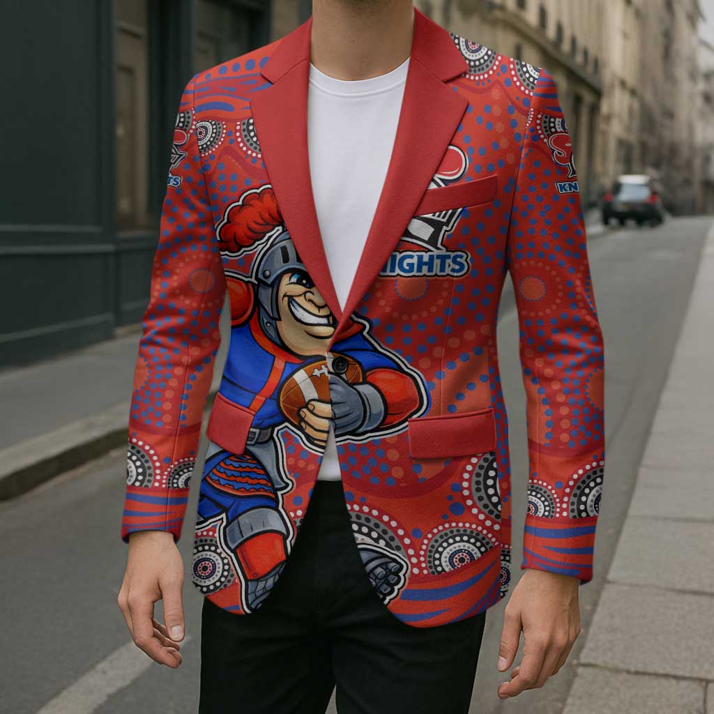 Newcastle Knights Blazer Aboriginal Dot Pattern - Rugby Mascot Heritage Pride