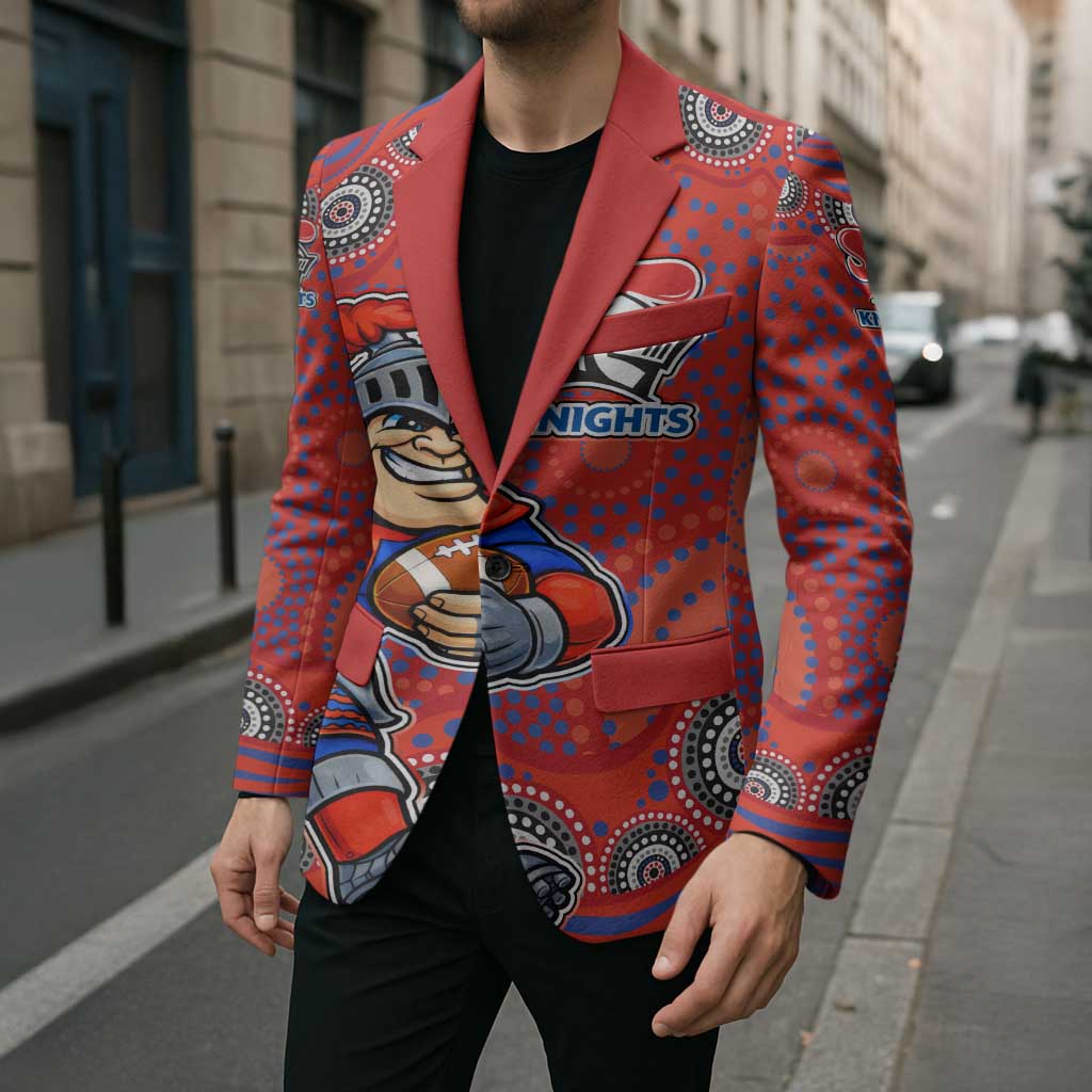 Newcastle Knights Blazer Aboriginal Dot Pattern - Rugby Mascot Heritage Pride