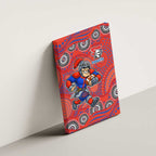Newcastle Knights Canvas Wall Art Aboriginal Dot Pattern - Rugby Mascot Heritage Pride