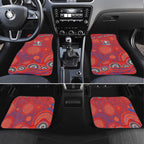 Newcastle Knights Car Mats Aboriginal Dot Pattern - Rugby Mascot Heritage Pride