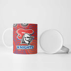 Newcastle Knights Ceramic Mug Aboriginal Dot Pattern - Rugby Mascot Heritage Pride