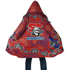 Newcastle Knights Cloak Aboriginal Dot Pattern - Rugby Mascot Heritage Pride