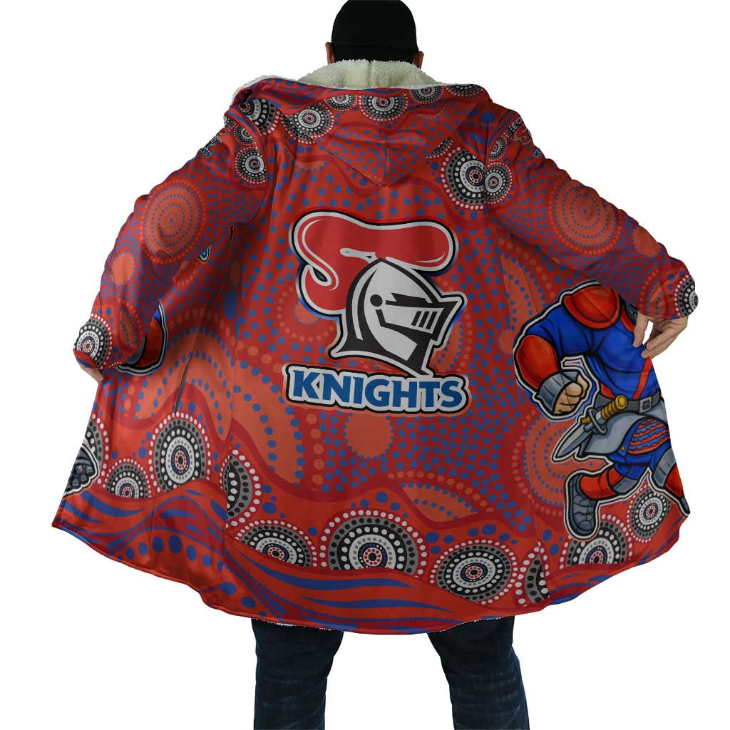 Newcastle Knights Cloak Aboriginal Dot Pattern - Rugby Mascot Heritage Pride