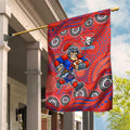 Newcastle Knights Garden Flag Aboriginal Dot Pattern - Rugby Mascot Heritage Pride