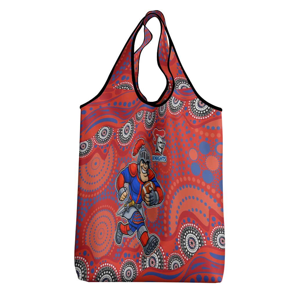 Newcastle Knights Grocery Bag Aboriginal Dot Pattern - Rugby Mascot Heritage Pride
