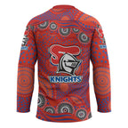 Newcastle Knights Hockey Jersey Aboriginal Dot Pattern - Rugby Mascot Heritage Pride