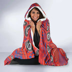 Newcastle Knights Hooded Blanket Aboriginal Dot Pattern - Rugby Mascot Heritage Pride