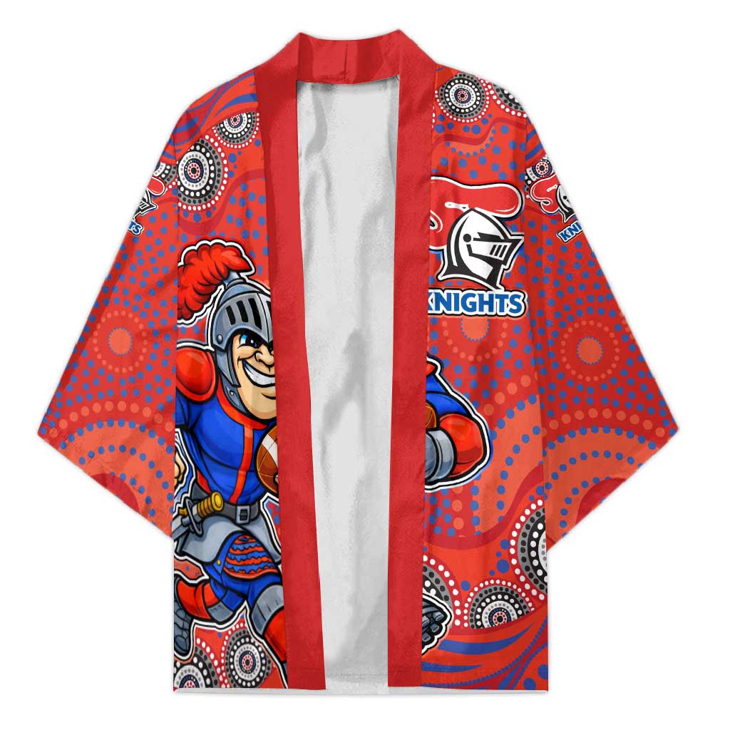 Newcastle Knights Kimono Aboriginal Dot Pattern - Rugby Mascot Heritage Pride