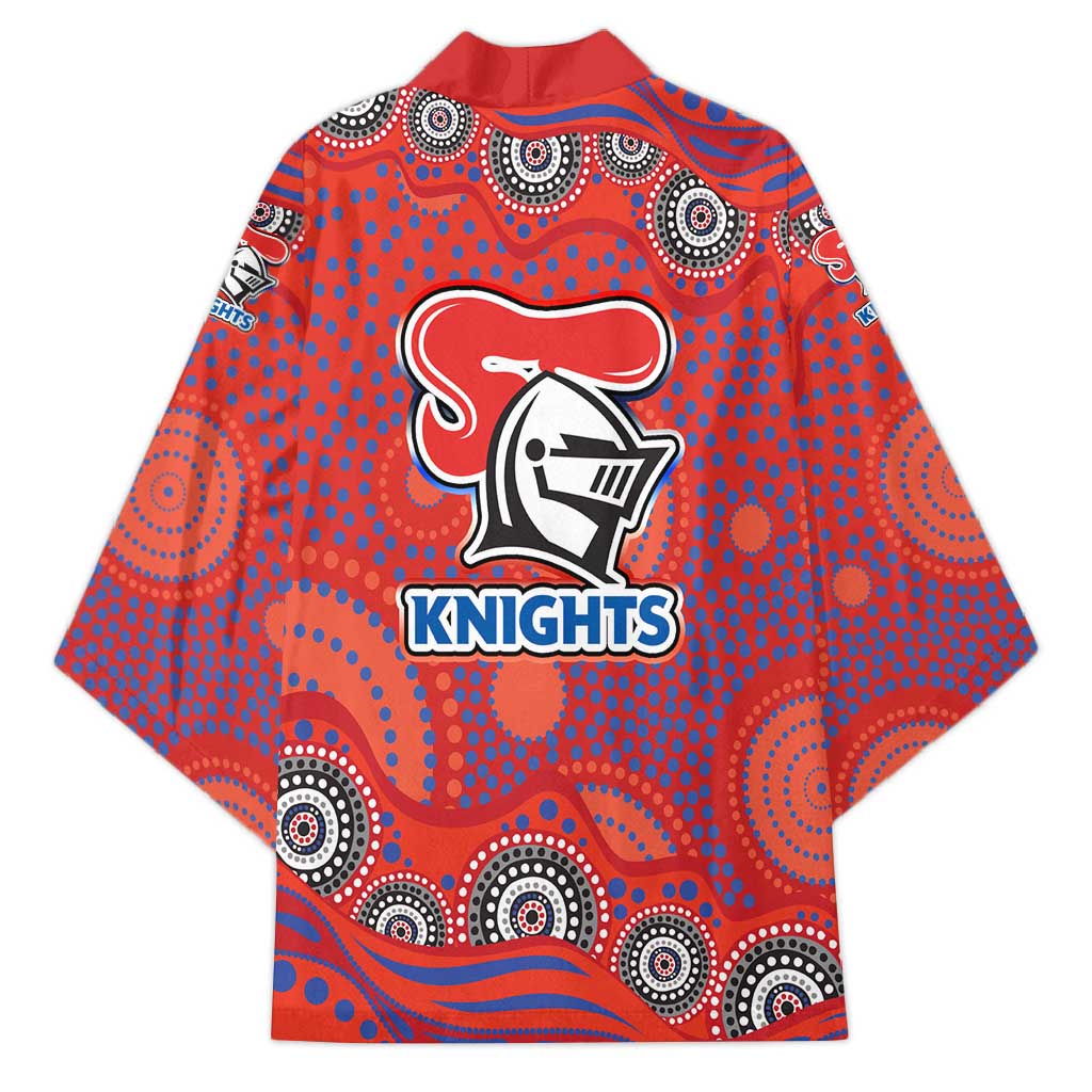 Newcastle Knights Kimono Aboriginal Dot Pattern - Rugby Mascot Heritage Pride