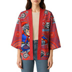 Newcastle Knights Kimono Aboriginal Dot Pattern - Rugby Mascot Heritage Pride