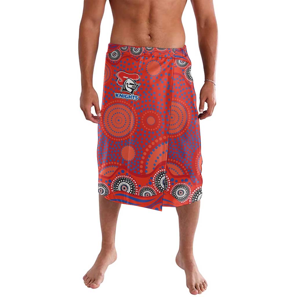 Newcastle Knights Lavalava Aboriginal Dot Pattern - Rugby Mascot Heritage Pride