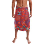 Newcastle Knights Lavalava Aboriginal Dot Pattern - Rugby Mascot Heritage Pride