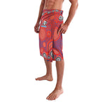 Newcastle Knights Lavalava Aboriginal Dot Pattern - Rugby Mascot Heritage Pride