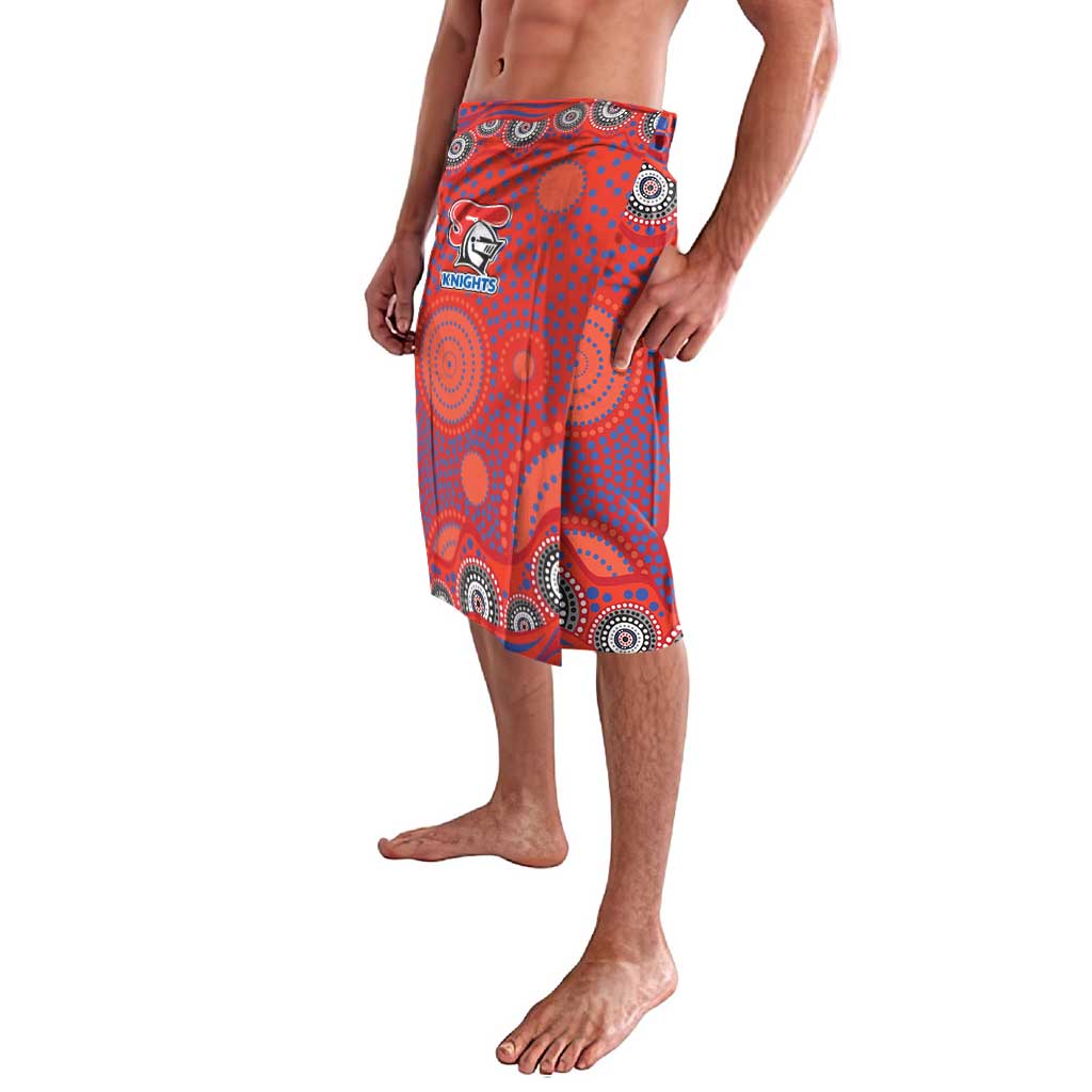 Newcastle Knights Lavalava Aboriginal Dot Pattern - Rugby Mascot Heritage Pride