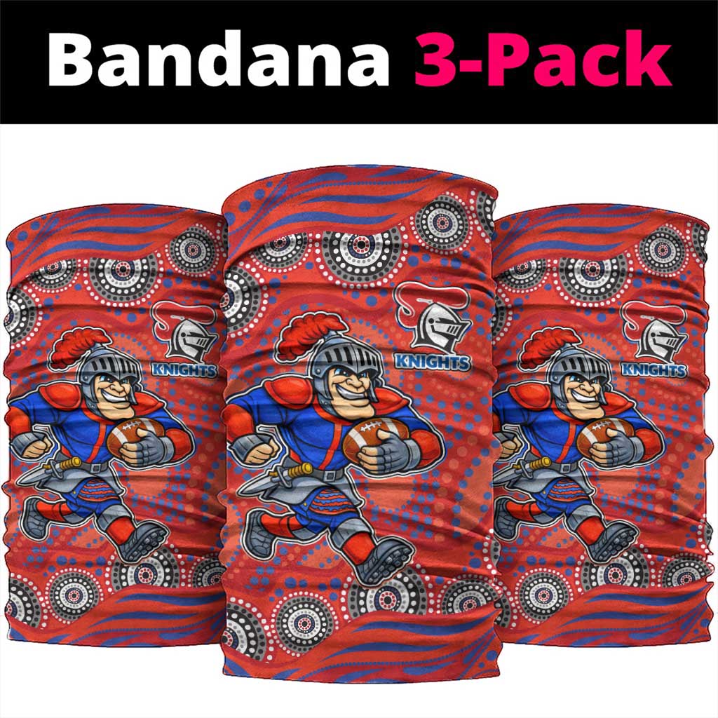 Newcastle Knights Neck Gaiter Aboriginal Dot Pattern - Rugby Mascot Heritage Pride