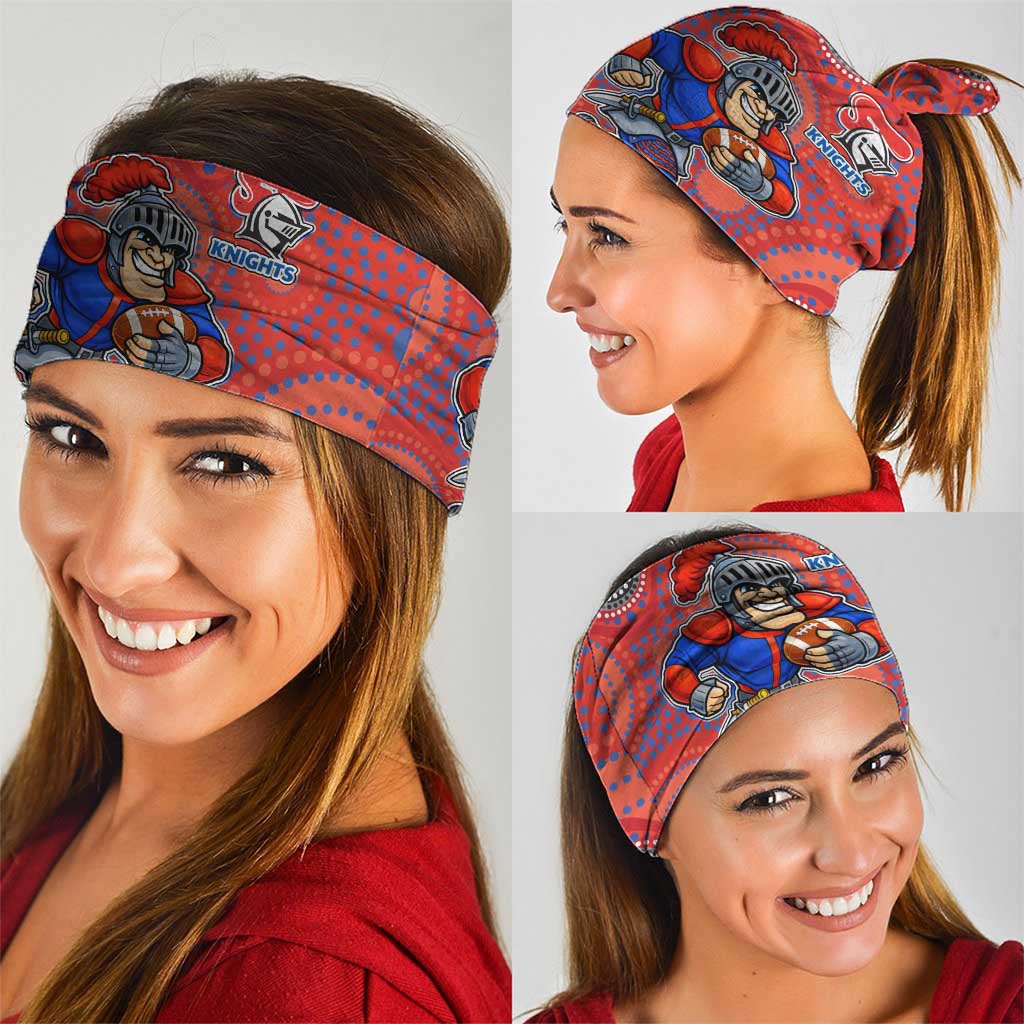 Newcastle Knights Neck Gaiter Aboriginal Dot Pattern - Rugby Mascot Heritage Pride