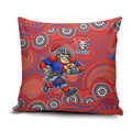 Newcastle Knights Pillow Cover Aboriginal Dot Pattern - Rugby Mascot Heritage Pride