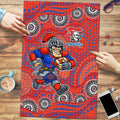 Newcastle Knights Puzzle Aboriginal Dot Pattern - Rugby Mascot Heritage Pride