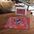 Newcastle Knights Puzzle Aboriginal Dot Pattern - Rugby Mascot Heritage Pride