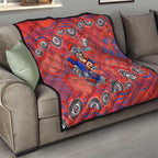 Newcastle Knights Quilt Aboriginal Dot Pattern - Rugby Mascot Heritage Pride
