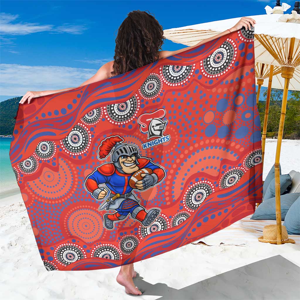 Newcastle Knights Sarong Aboriginal Dot Pattern - Rugby Mascot Heritage Pride