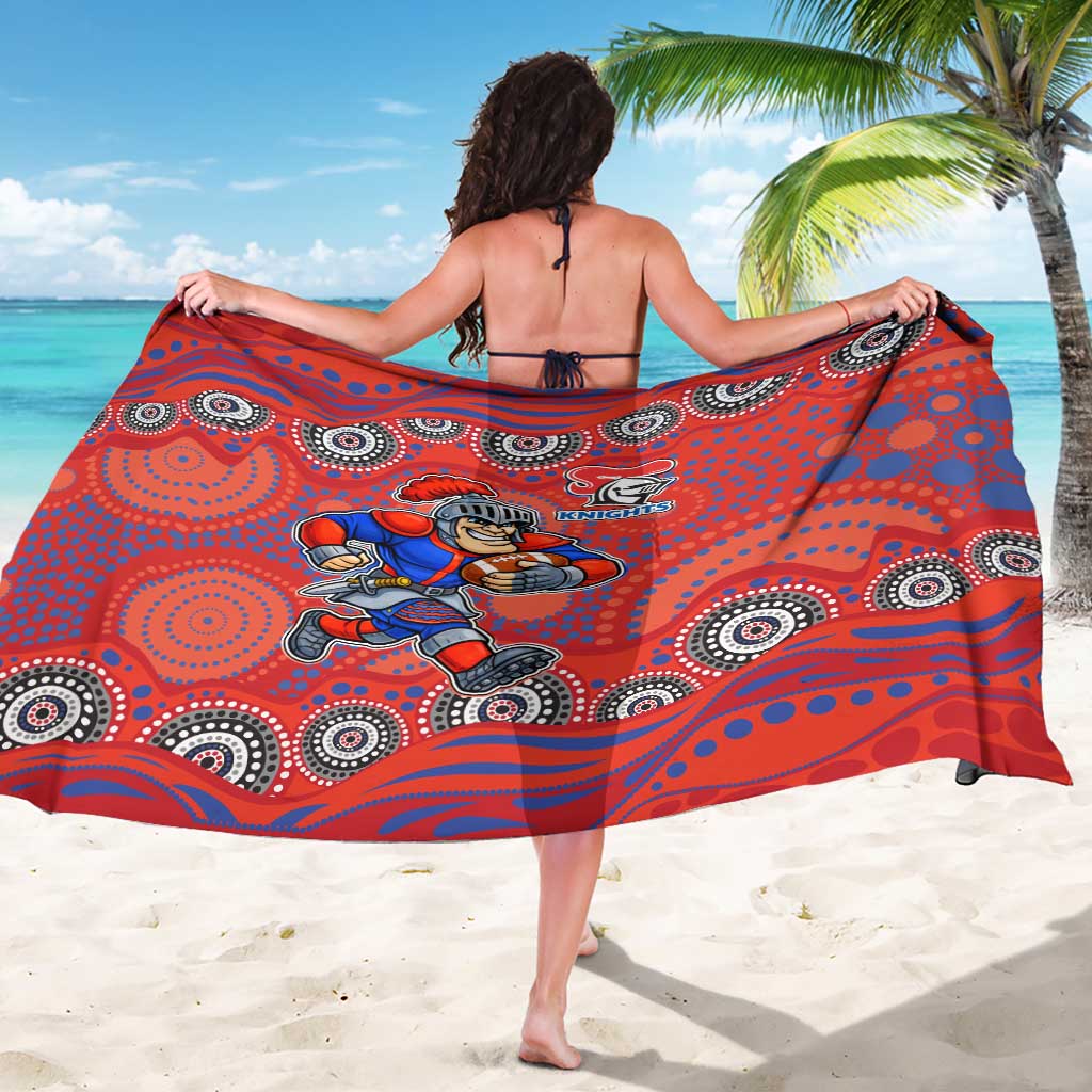 Newcastle Knights Sarong Aboriginal Dot Pattern - Rugby Mascot Heritage Pride