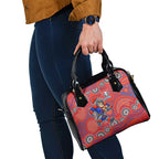Newcastle Knights Shoulder Handbag Aboriginal Dot Pattern - Rugby Mascot Heritage Pride