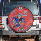 Newcastle Knights Spare Tire Cover Aboriginal Dot Pattern - Rugby Mascot Heritage Pride