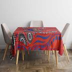 Newcastle Knights Tablecloth Aboriginal Dot Pattern - Rugby Mascot Heritage Pride